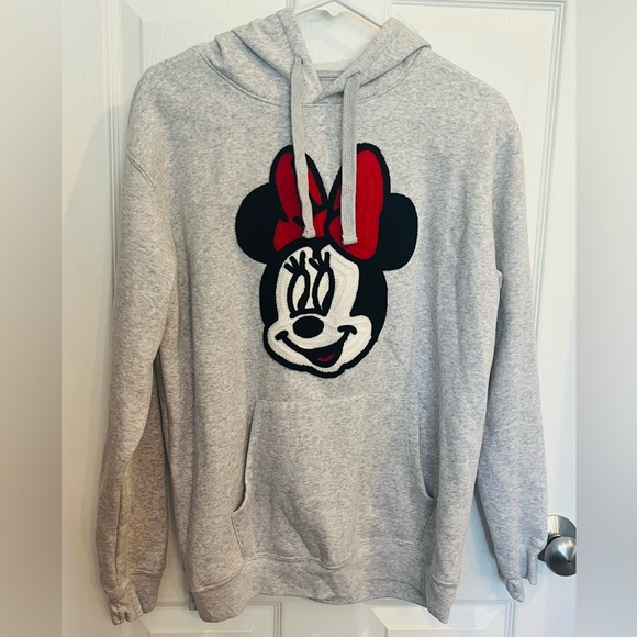 Disney Minnie Mouse Embroidered Hooded Sweatshirt, Size Large NWOT - Picture 3 of 8